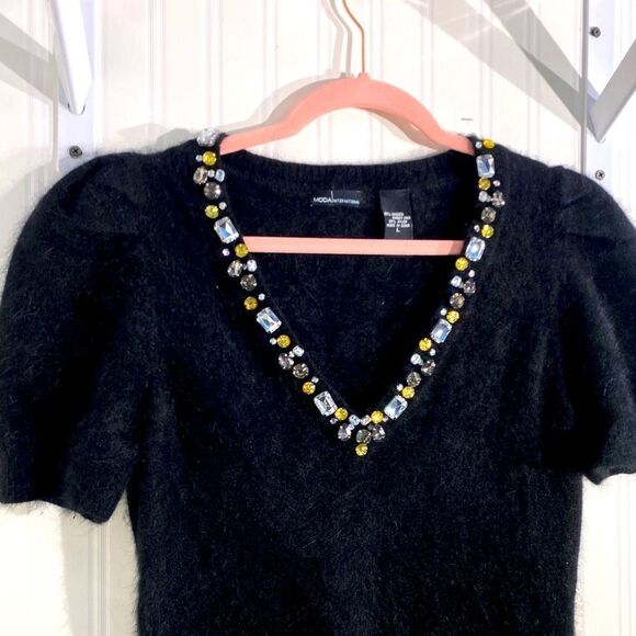 Moda International Angora Blend Short Sleeve
Sweater Dresses Sz L - Picture 3 of 5